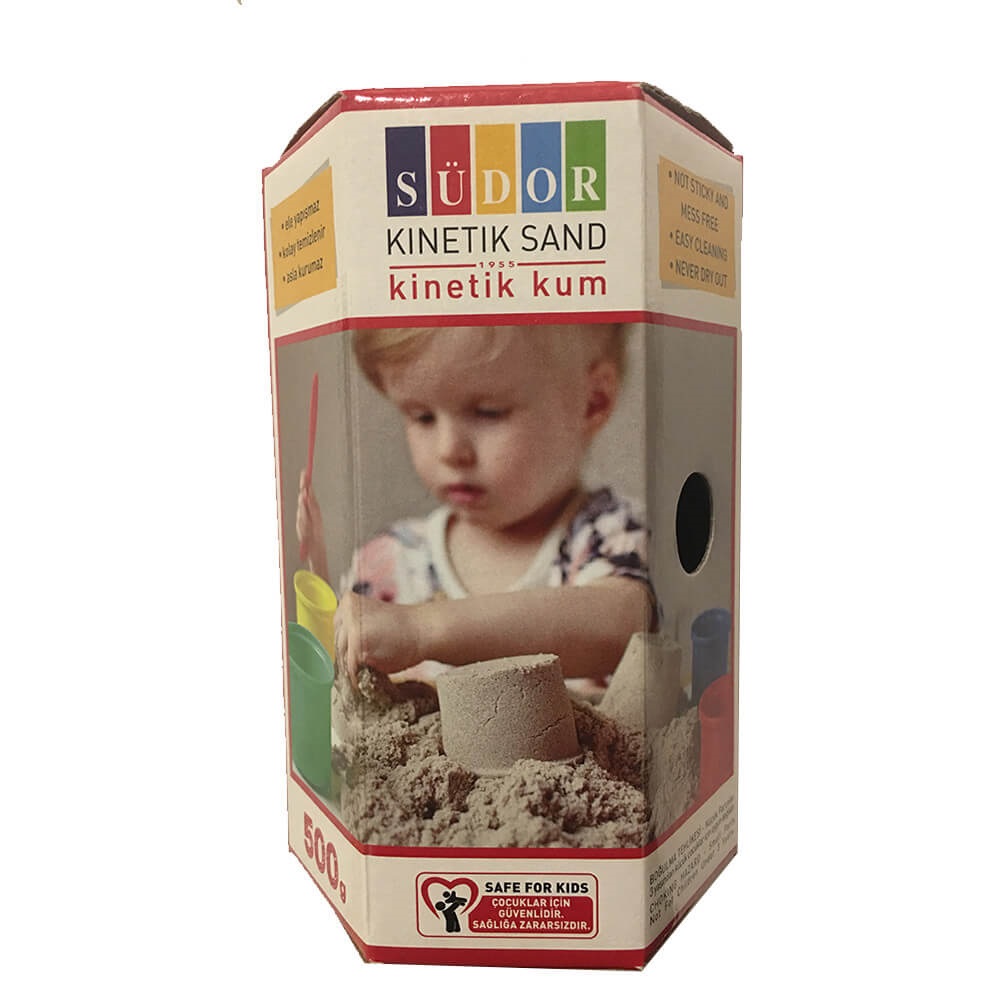 SÜDOR KİNETİK KUM KUTULU 500GR KIRMIZI KS01-3